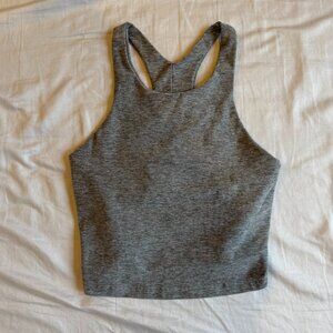 Beyond Yoga Spacedye Refocus Crop Tank | Light Gray Heather | Size Small